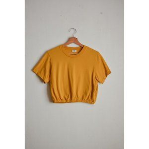 Wilfred blouse mustard crop top size Medium casual comfortable